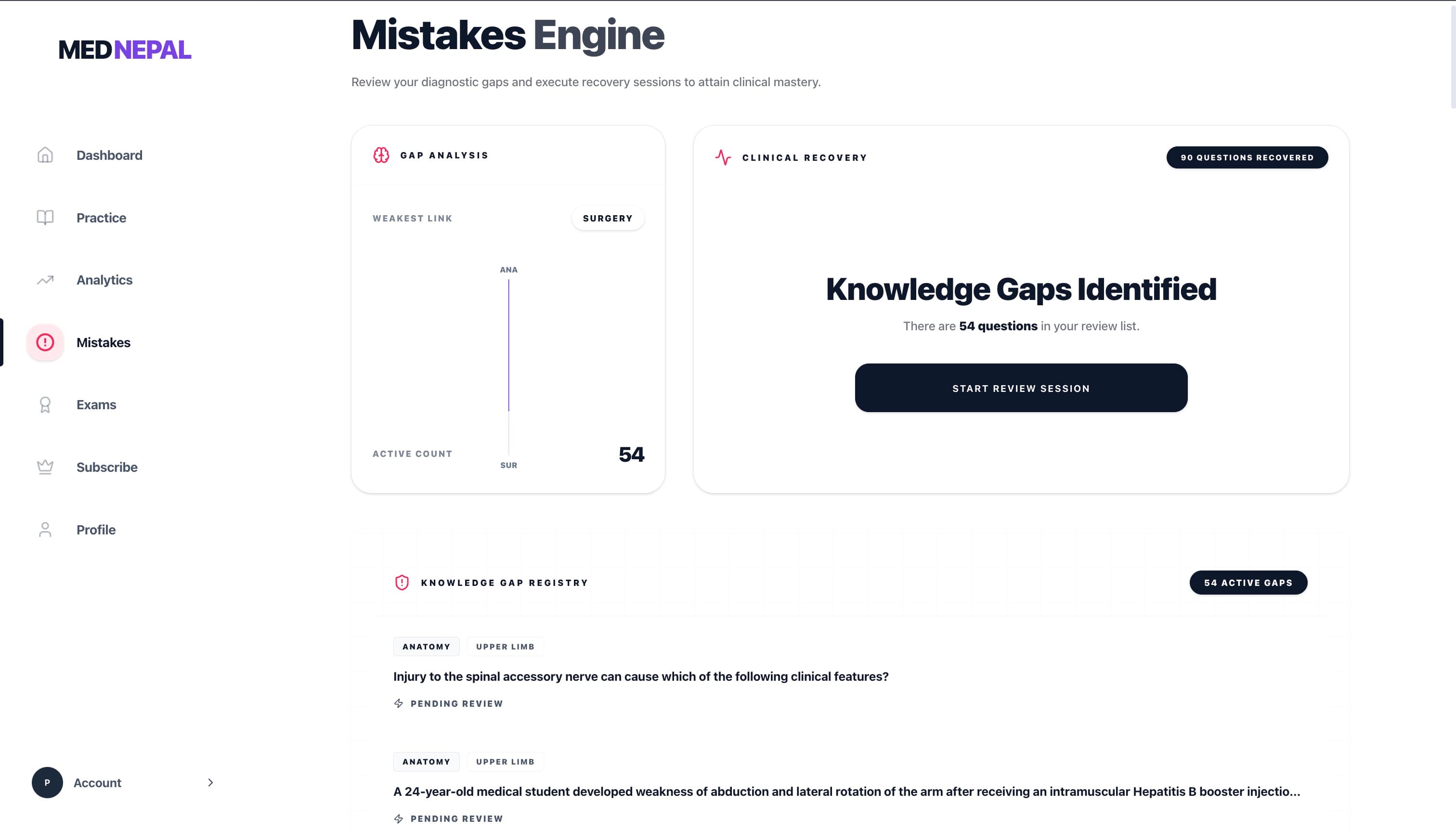 MedNepal mistakes engine